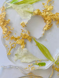 Agate Clear Gold Leaf Coasters