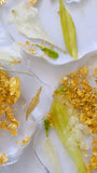 Agate Clear Gold Leaf Coasters